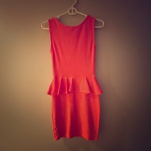 Short coral dress